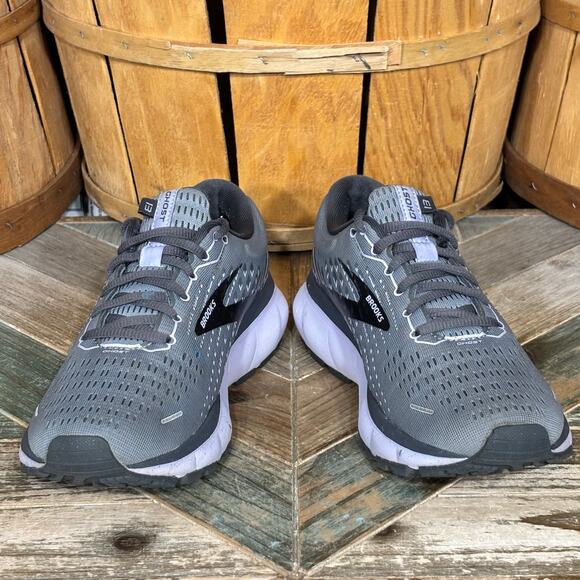 Brooks Ghost 13 Gray Blackened Pearl Purple Comfort Running Shoes Women Size 7.5 - Picture 7 of 12